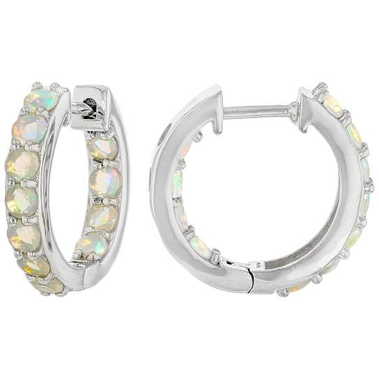 Ethiopian Opal Earrings In Sterling Silver