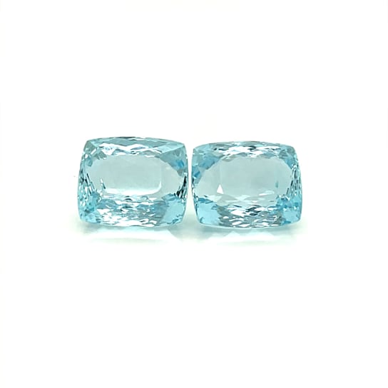 Aquamarine 17.6x15.0mm Rectangular Cushion Matched Pair 43.86ctw