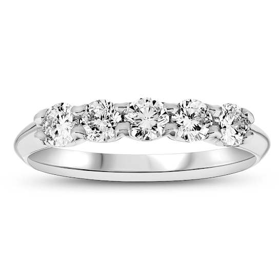 0.75ctw Diamond Wedding Band Ring in 14k White Gold