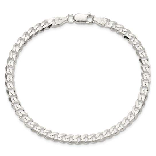Sterling Silver 4.5mm Curb Chain Bracelet