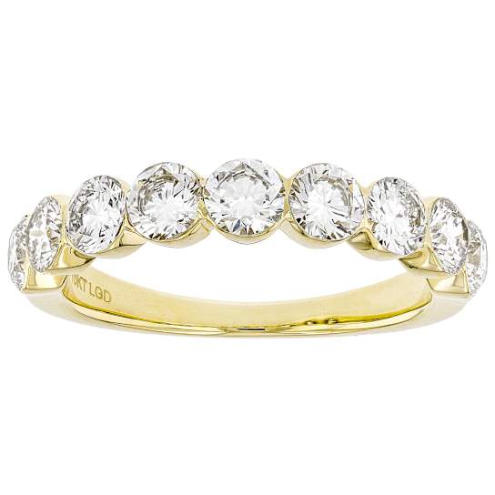 Polished Lab-Grown Diamond Floating Diamond Band Ring In 10K Gold