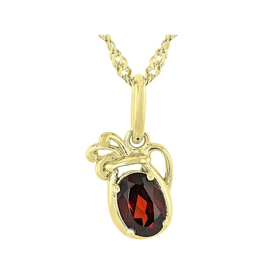 Garnet Aquarius Birthstone Pendant