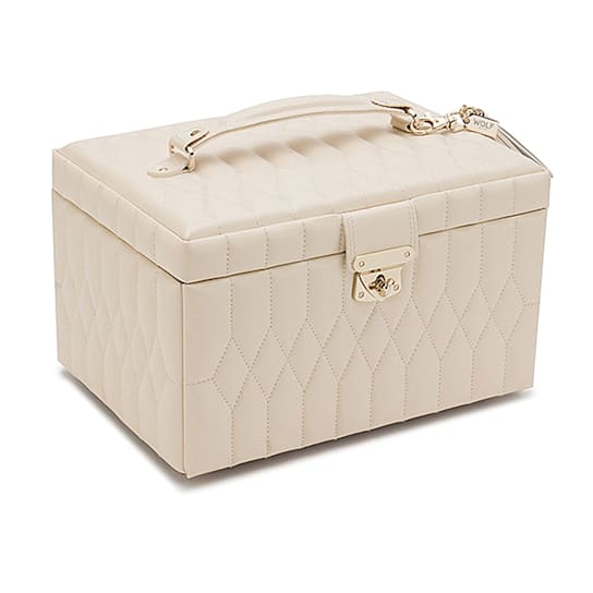Caroline Medium Jewelry Box Ivory By Wolf
