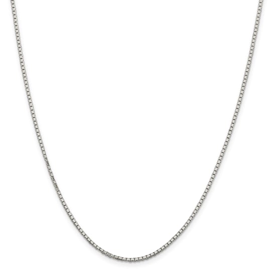 Sterling Silver 1.7mm 8 Sided Diamond-cut Box Chain Necklace