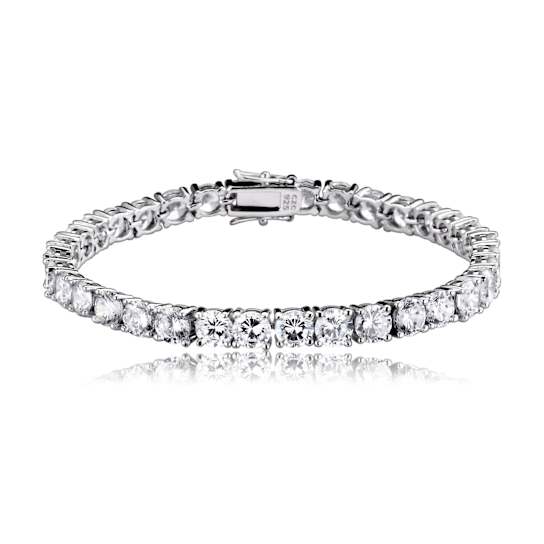 CZ Tennis Bracelet In Sterling Silver 7 Inch