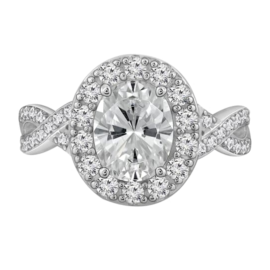 White Cubic Zirconia Platinum Over Sterling Silver Ring 2.68ctw