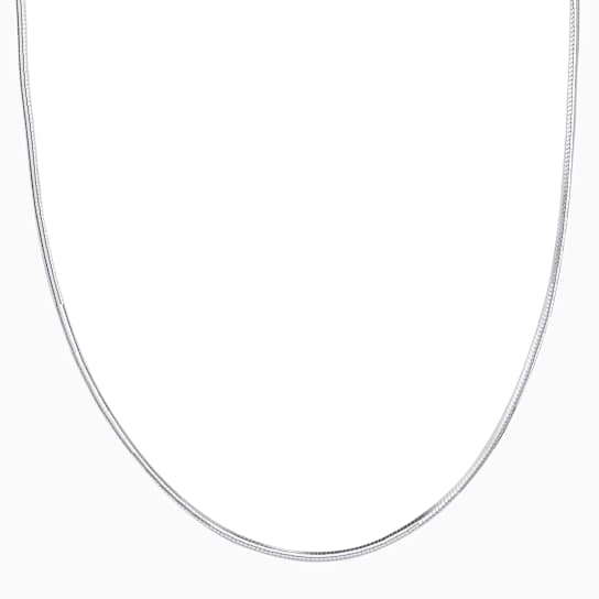 Snake Chain Necklace 18 Inch In Sterling Silver