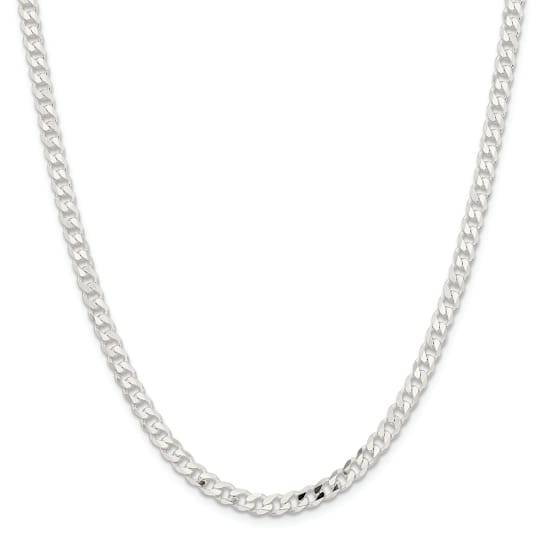 Sterling Silver 4.5mm Curb Chain Necklace