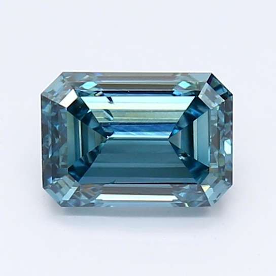 1.27ct Dark Blue Emerald Cut Lab-Grown Diamond SI2 Clarity IGI Certified