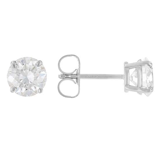 Lab-Grown Diamond Stud Earrings In 14K White Gold 1.50ctw