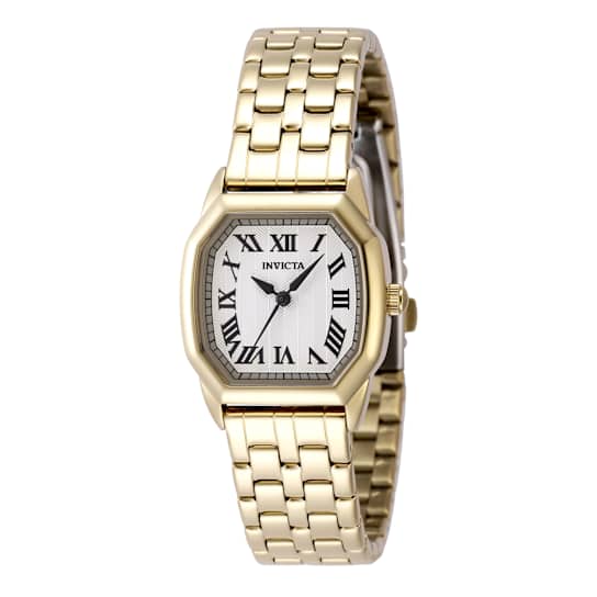 Invicta Wildflower 27mm White Dial Yellow Stainless Steel Watch