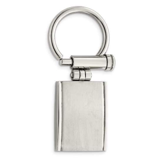 Stainless Steel Brushed and Polished Key Ring