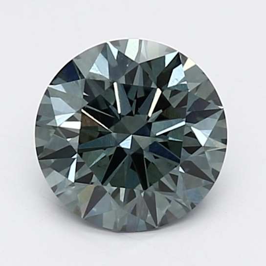 1.17ct Dark Blue Round Lab-Grown Diamond SI1 Clarity IGI Certified