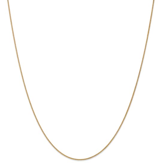 14k Yellow Gold 1mm Solid Polished Wheat Chain 22 inches