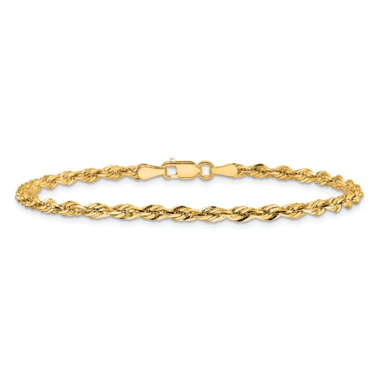 10k Yellow Gold 2.8mm Rope Link Bracelet