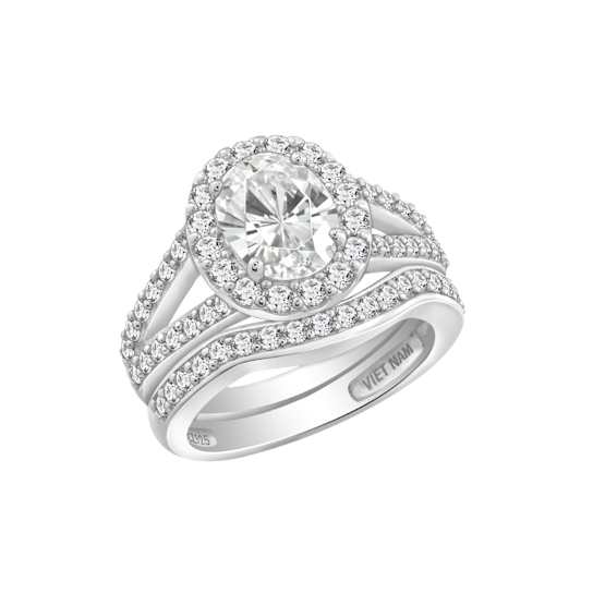 White Cubic Zirconia Platinum Over Sterling Silver Ring 2.74ctw