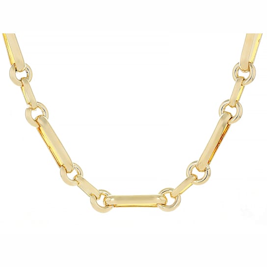 Scroll Necklace In 18K Gold Over Bronze 22 Inch