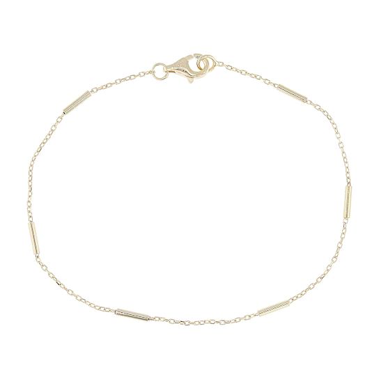 Dainty Bar Station Bracelet In 18K Gold Over Sterling Silver