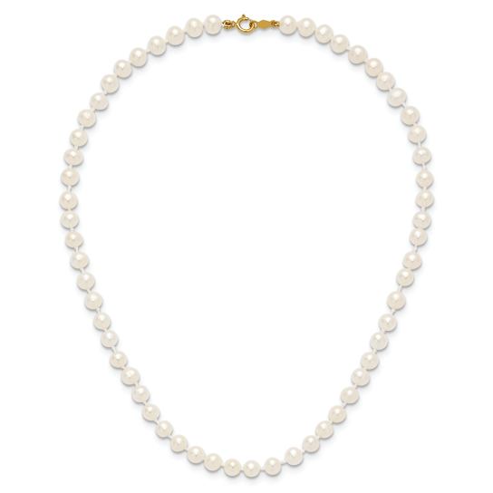 4-5mm Cultured Freshwater Pearl Choker Necklace in 14k Yellow Gold
