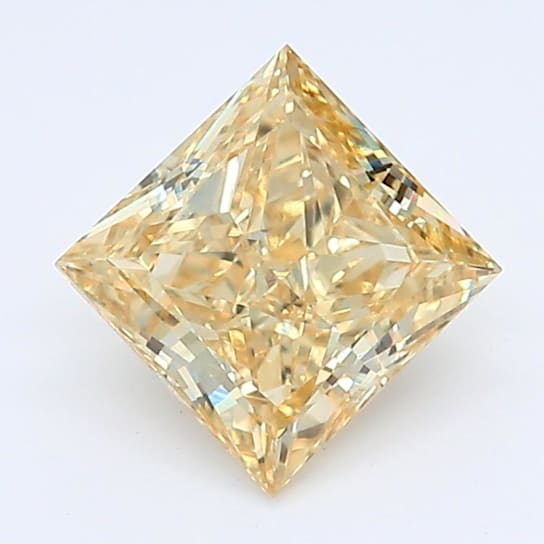 1.17ct Intense Yellow Princess Cut Lab-Grown Diamond SI1 Clarity IGI Certified