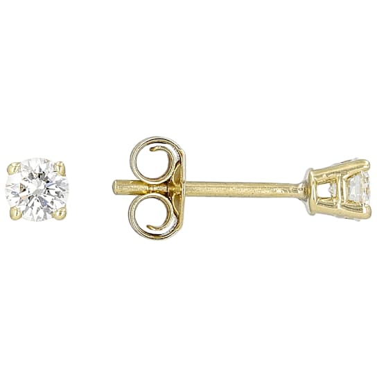 Timeless Lab-Grown Diamond Solitaire Stud Earrings In 10K Gold