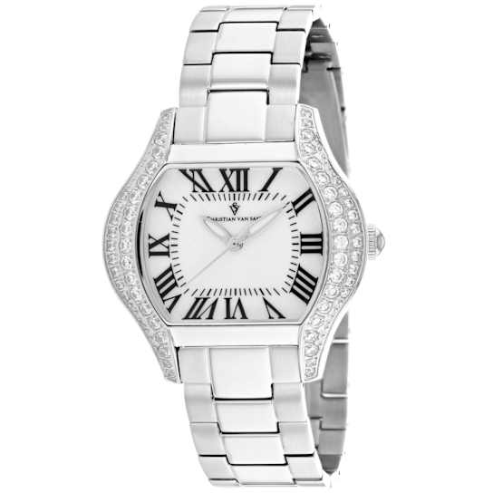 Christian Van Sant Women's Bianca Stainless Steel Bracelet Watch
