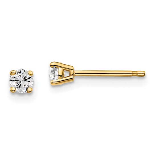 14K Yellow Gold Lab Grown Diamond 1/10ctw VS/SI GH 4 Prong Earrings