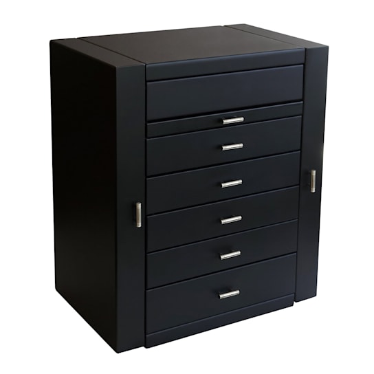 Mele and Co Geneva Large Wooden Jewelry Box in Java Finish