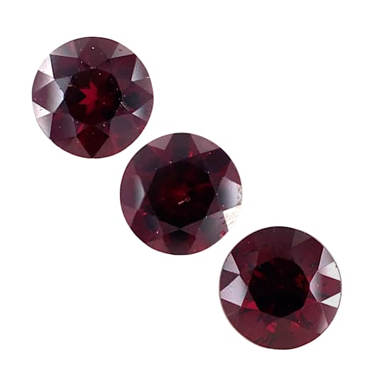 Anthill Garnet 4mm Round Set of 3 0.84ctw