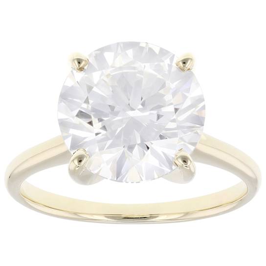 Lab-Grown Diamond Solitaire Ring In 14K Yellow Gold 5.00ct