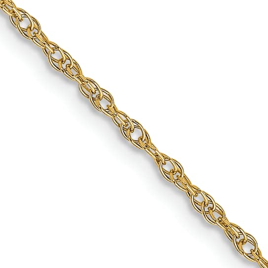 14k Yellow Gold 1.15mm Solid Cable 18 Inch Chain