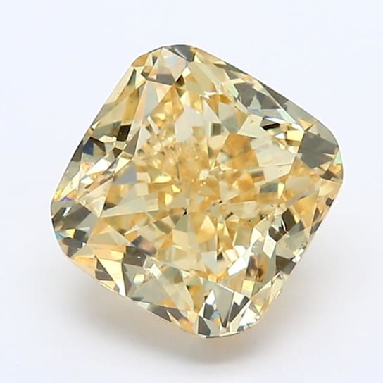 2.09ct Deep Yellow Cushion Lab-Grown Diamond SI1 Clarity IGI Certified