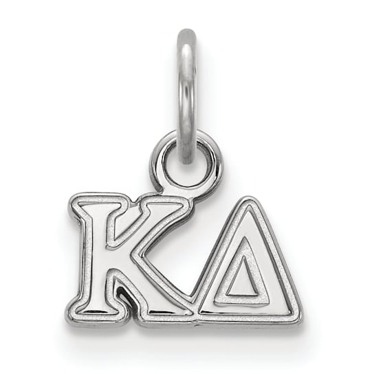 Rhodium Over Sterling Silver LogoArt Kappa Delta Extra Small Pendant