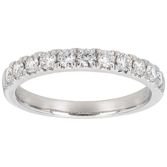 Polished Lab-Grown Diamond Band Ring 0.50ctw In Sterling Silver