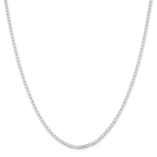 Sterling Silver 2.1mm Flat Anchor Chain Necklace