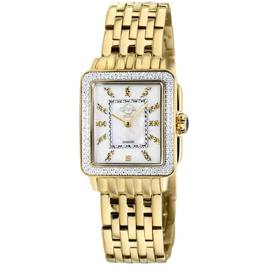 Mother-Of-Pearl Dial Bracelet Watch In Yellow Gold-Tone Stainless Steel