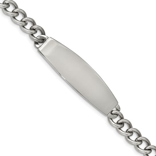 Stainless Steel Polished 8.25 Inch ID Bracelet