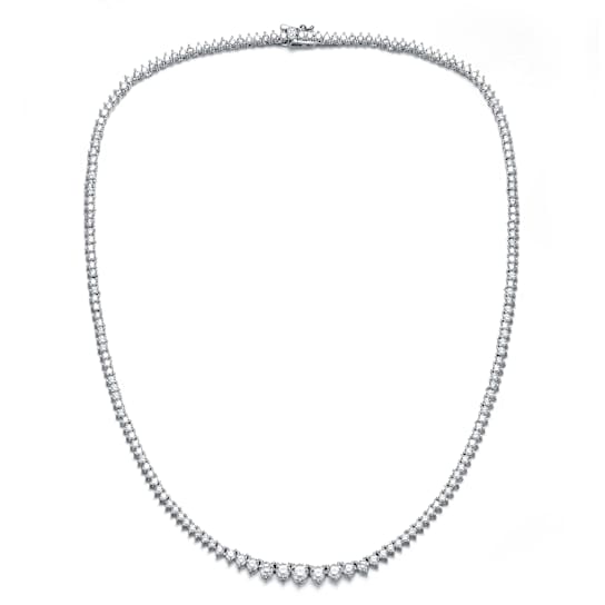 CZ Tennis Necklace In 14K Gold Over Sterling Silver