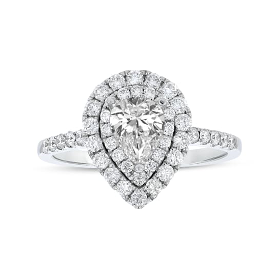 1.09ctw Diamond Engagment Ring in 18k White Gold
