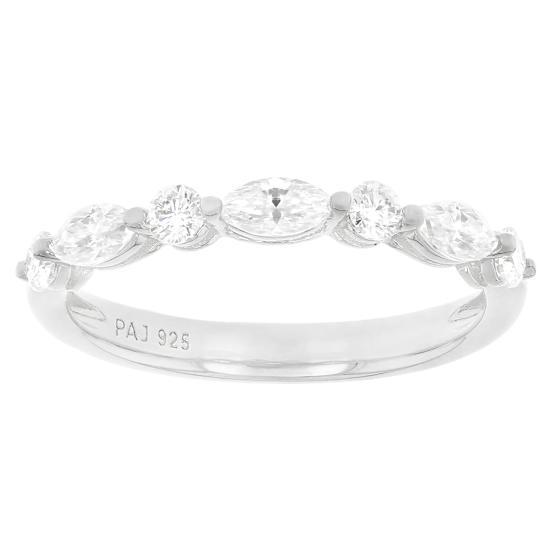 Moissanite Platineve Band Ring 0.66ctw DEW