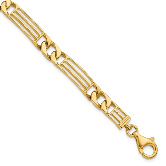 14K Yellow Gold Polished Link Bracelet