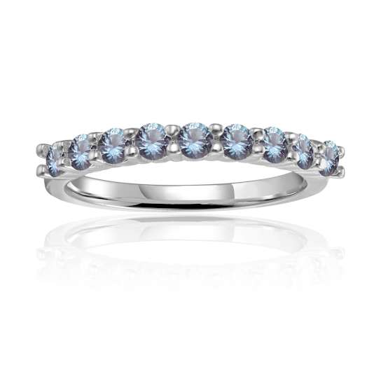 Lab-Created Alexandrite Stackable Band Ring In Sterling Silver