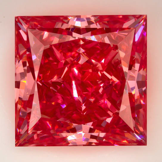 1.13ct Vivid Pink Princess Cut Lab-Grown Diamond VS1 Clarity IGI Certified
