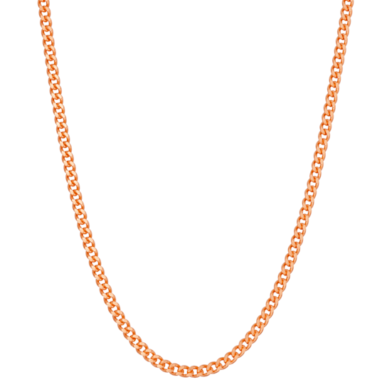 14K Rose Gold Over Sterling Silver 1.7mm Curb Chain Necklace