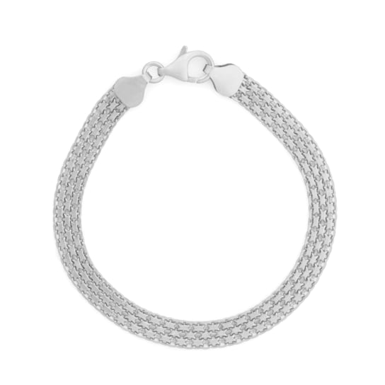 Sterling Silver 6mm Bismark Chain Bracelet