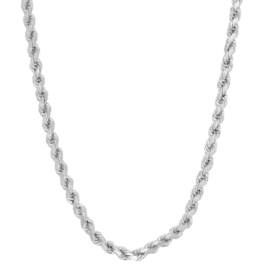 Sterling Silver 2.35mm Rope Chain Necklace