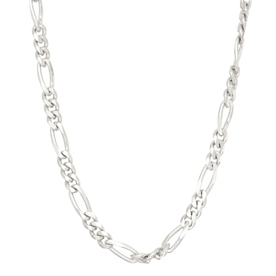 Sterling Silver 4mm Figaro Chain Necklace