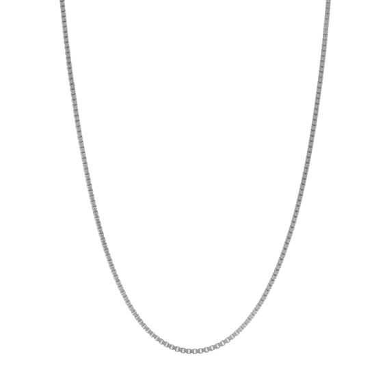 Sterling Silver 1.2mm Textured Box Chain Necklace