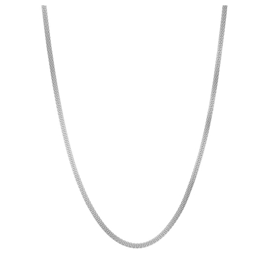 Sterling Silver 3mm Popcorn Chain Necklace