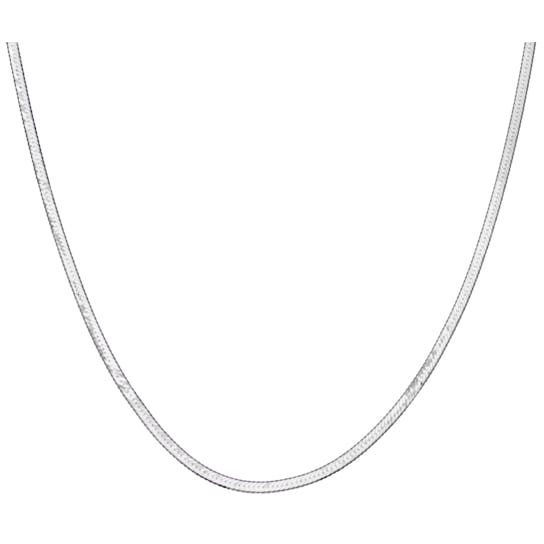 Sterling Silver 3.9mm Herringbone Chain Necklace